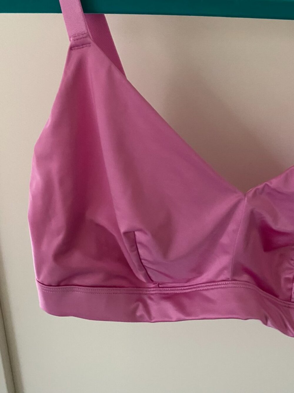 Pink Faux Satin Auden Bralette - Picture 4 of 5